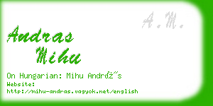 andras mihu business card